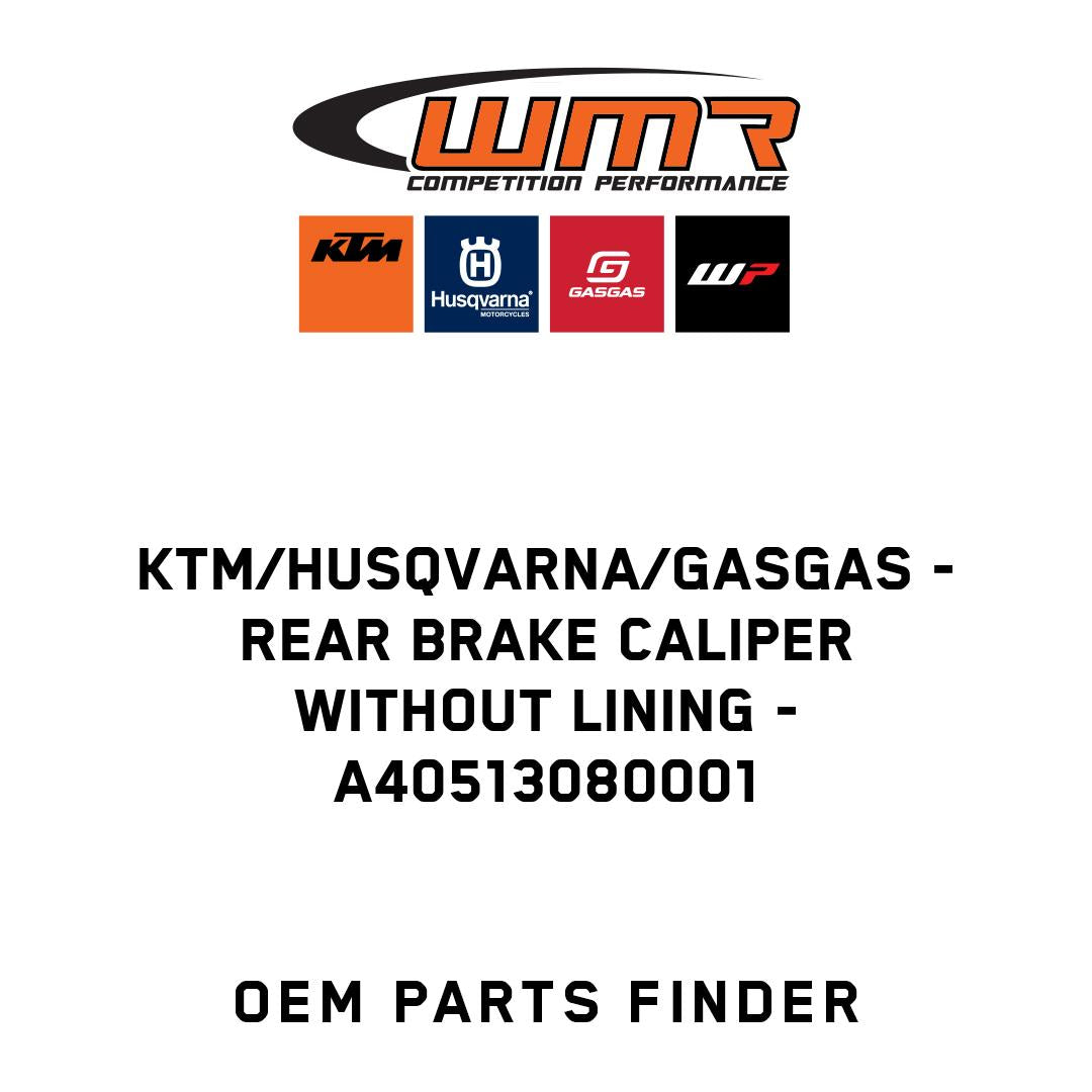 Rear brake caliper without lining