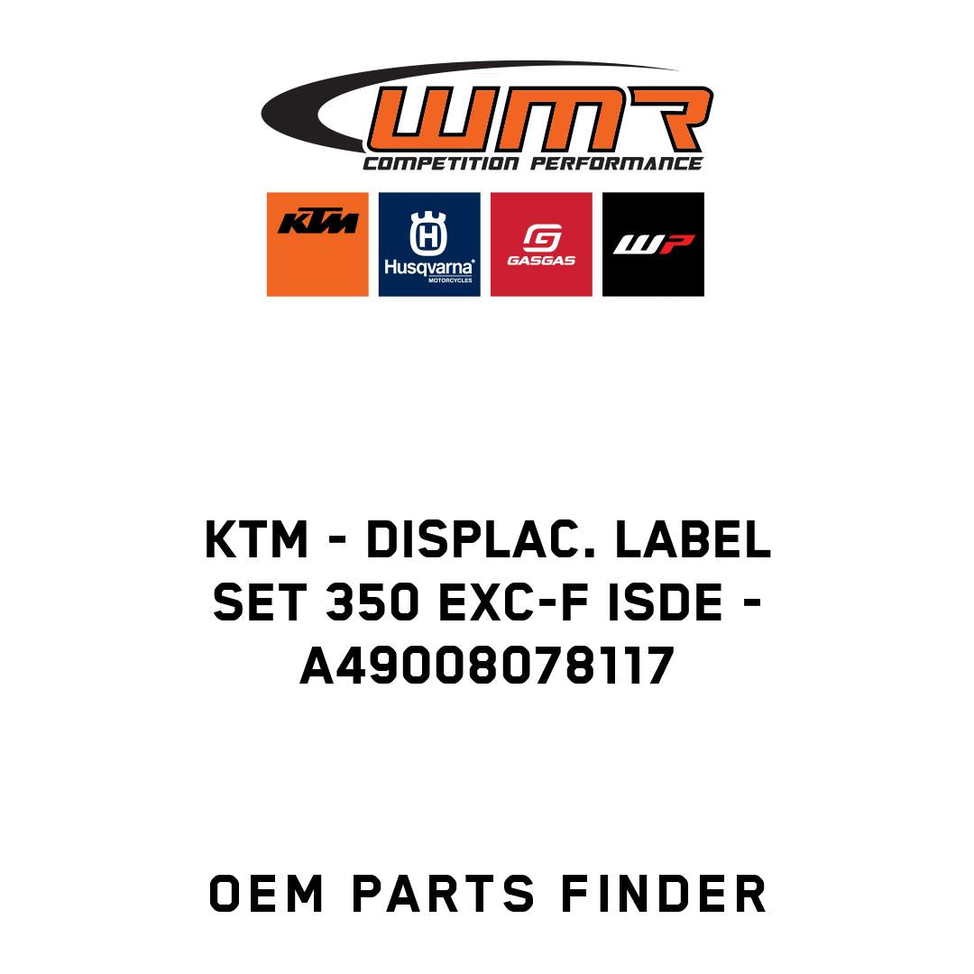 Displac. label set 350 EXC-F ISDE
