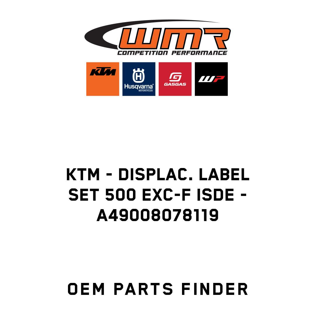 Displac. label set 500 EXC-F ISDE