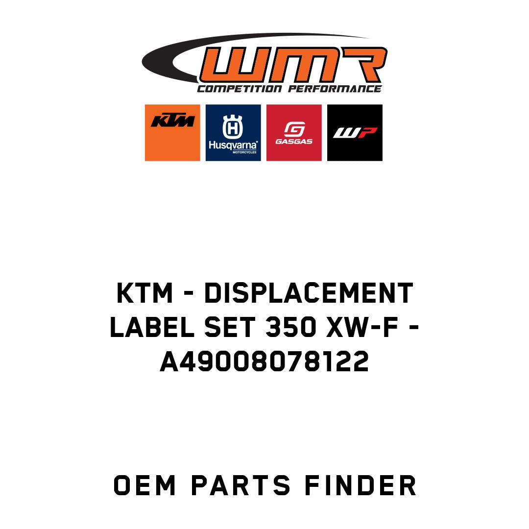 Displacement label set 350 XW-F