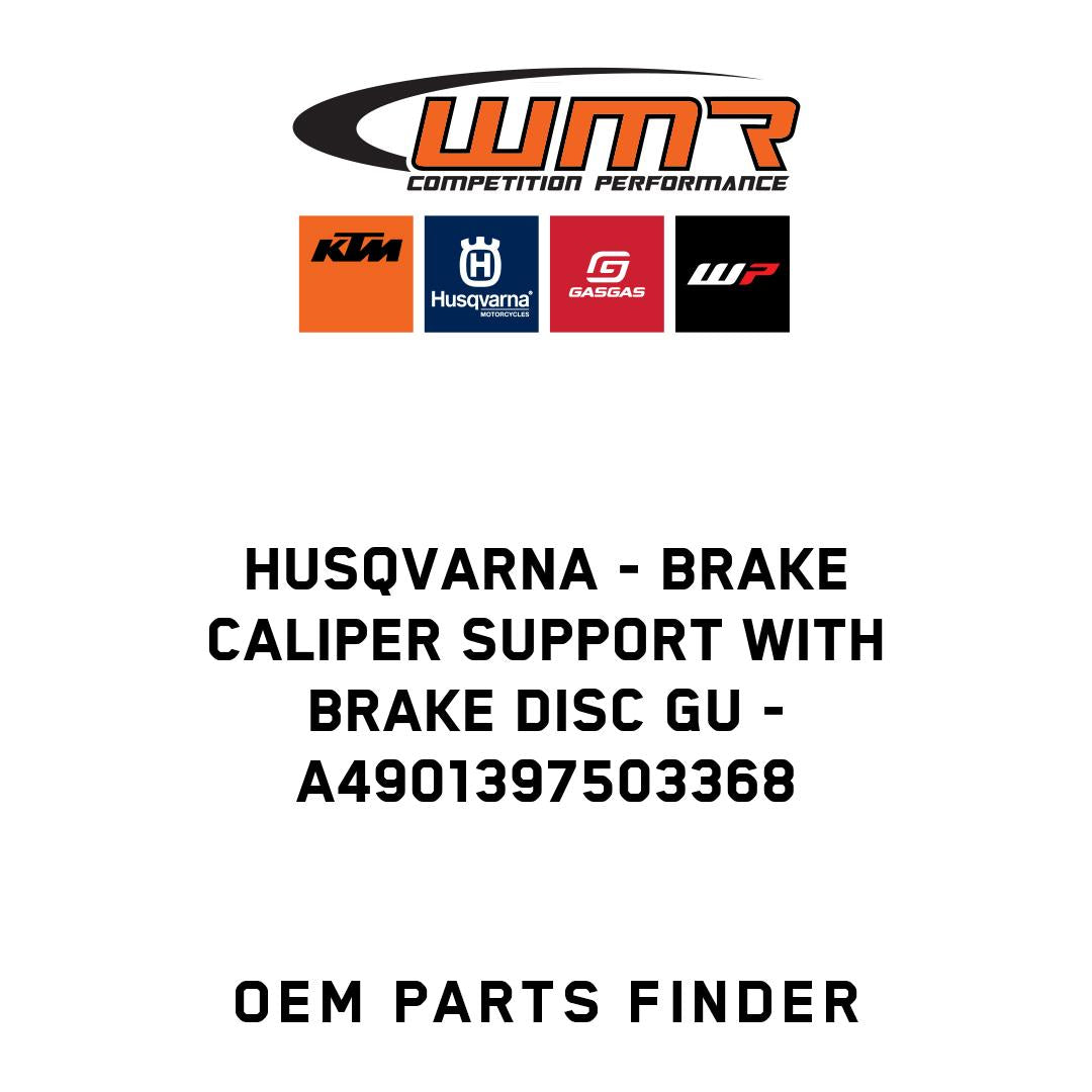 Brake caliper support with brake disc gu