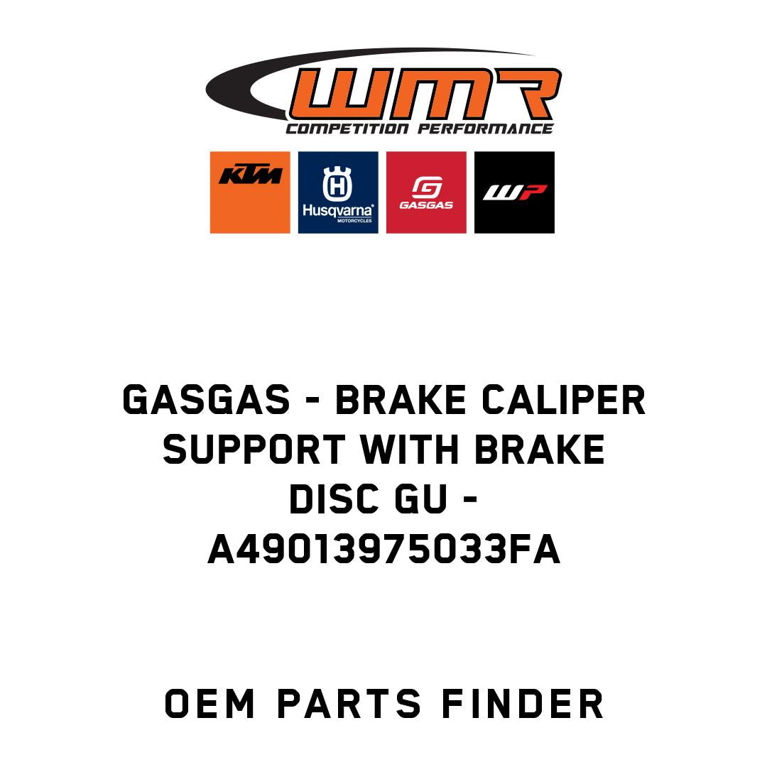 Brake caliper support with brake disc gu