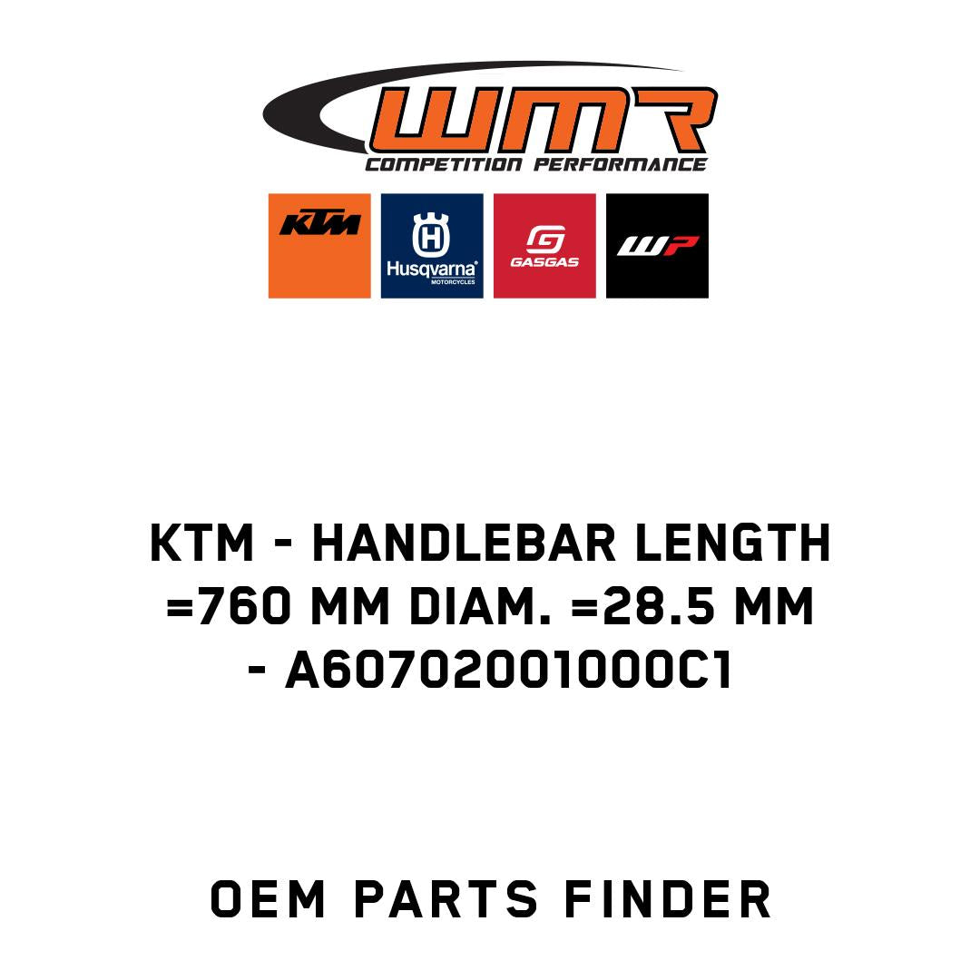 Handlebar length =760 mm diam. =28.5 mm
