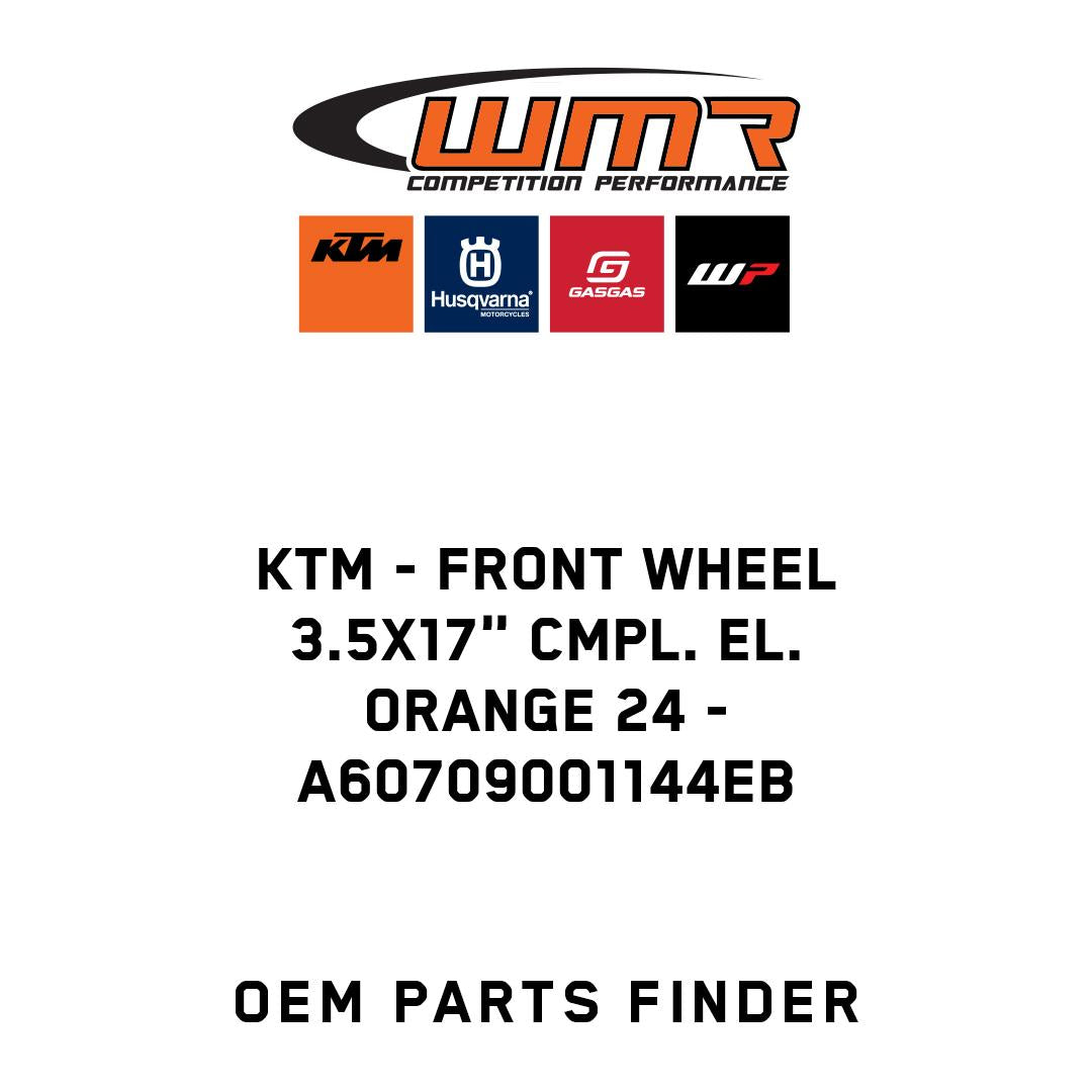 Front wheel 3.5x17" cmpl. el. orange 24