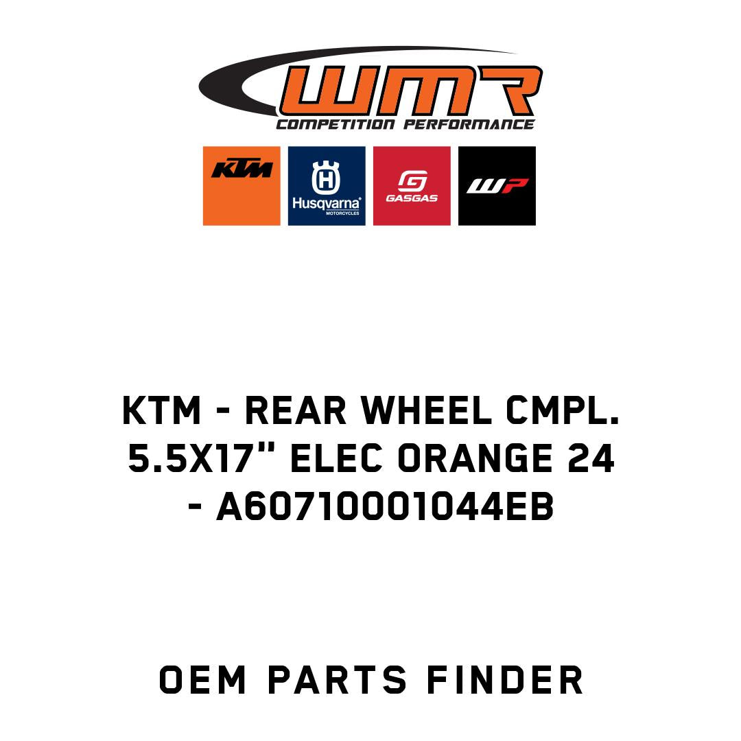 Rear wheel cmpl. 5.5x17" elec orange 24