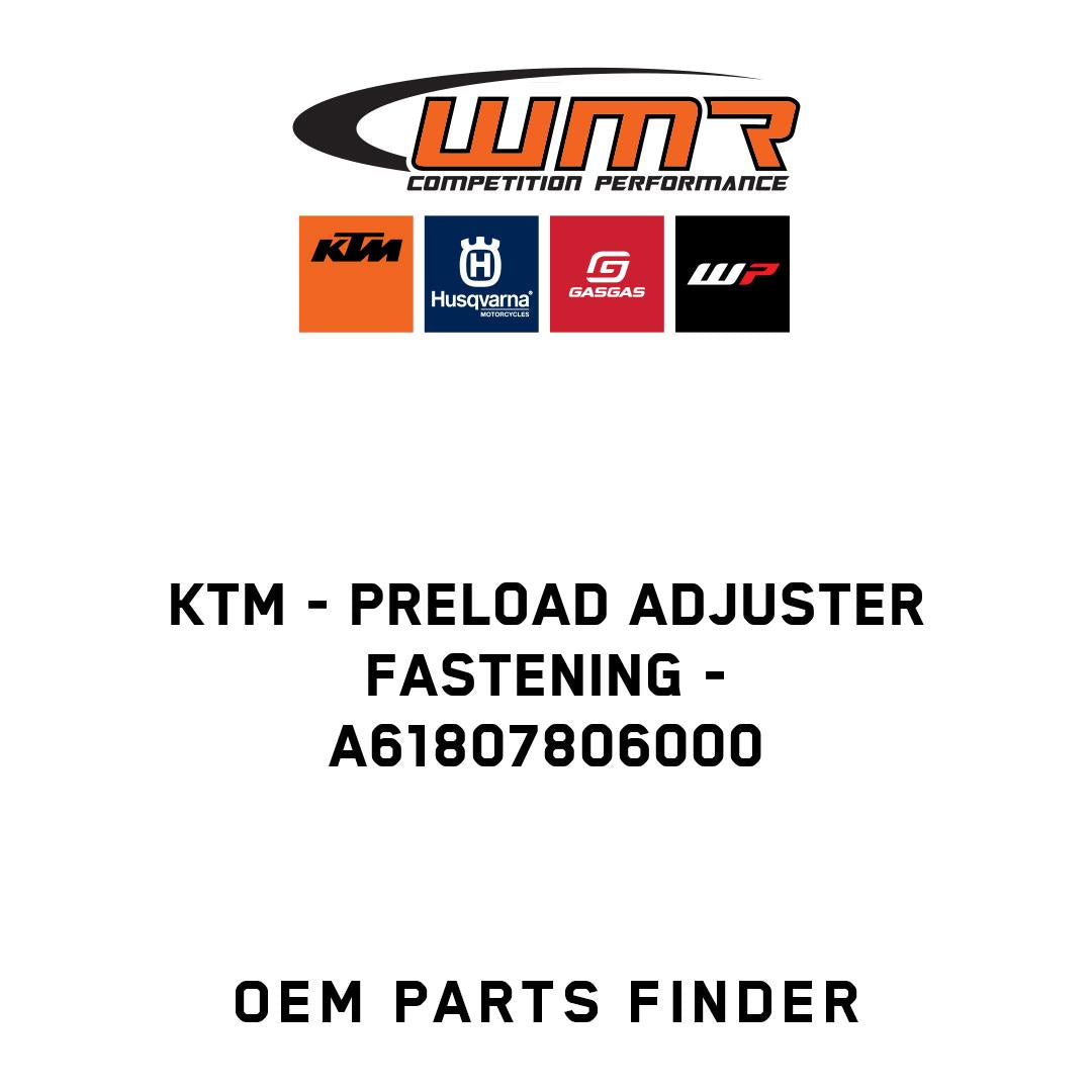 Preload adjuster fastening