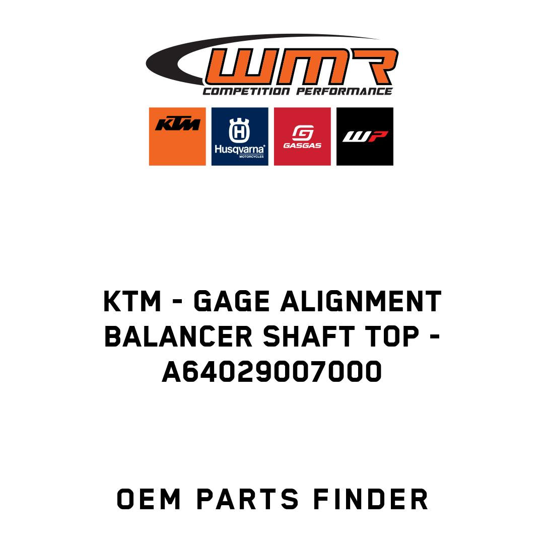 Gage alignment balancer shaft top