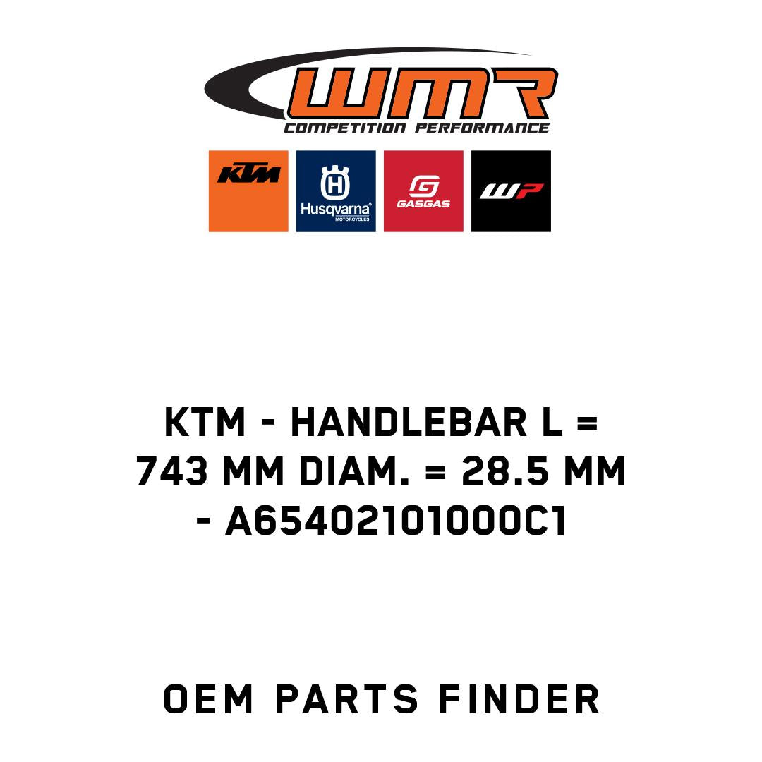 Handlebar L = 743 mm diam. = 28.5 mm