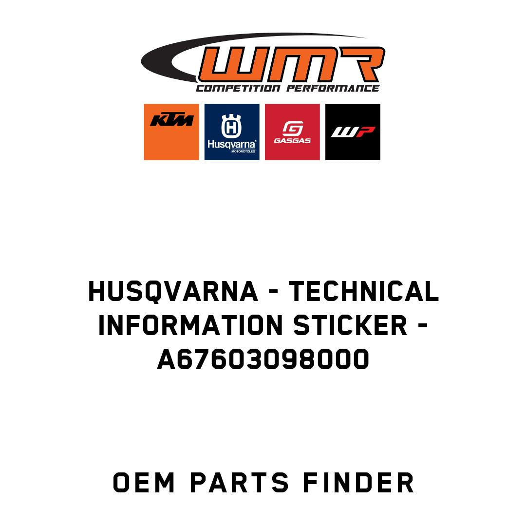 Technical information sticker