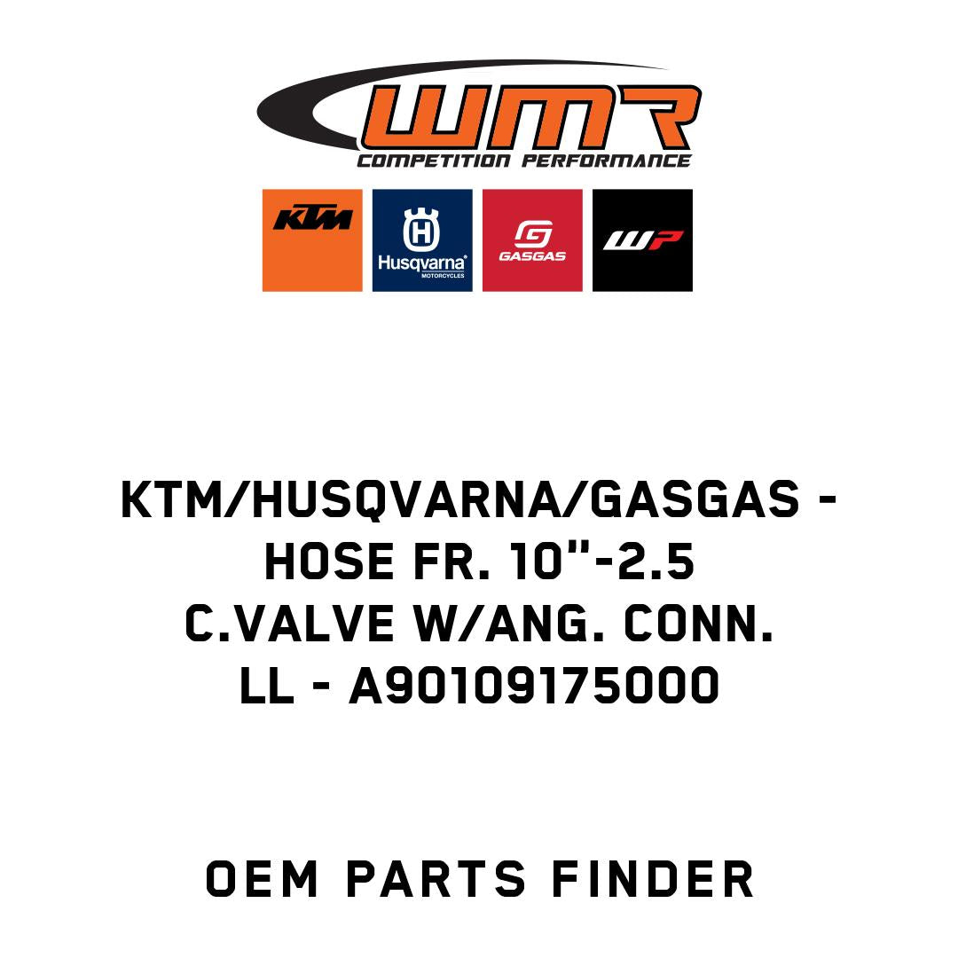 Hose fr. 10"-2.5 c.valve w/ang. conn. LL