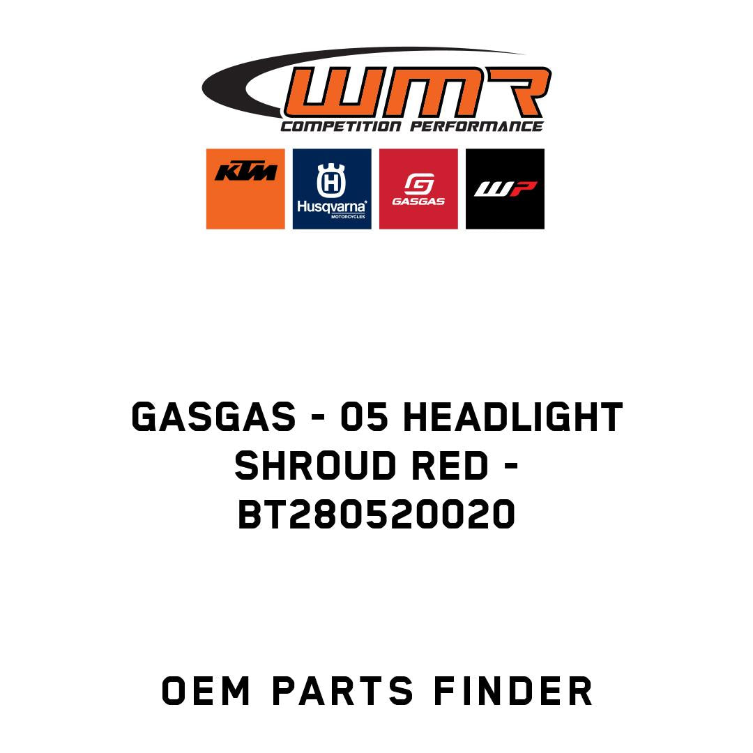 05 HEADLIGHT SHROUD RED