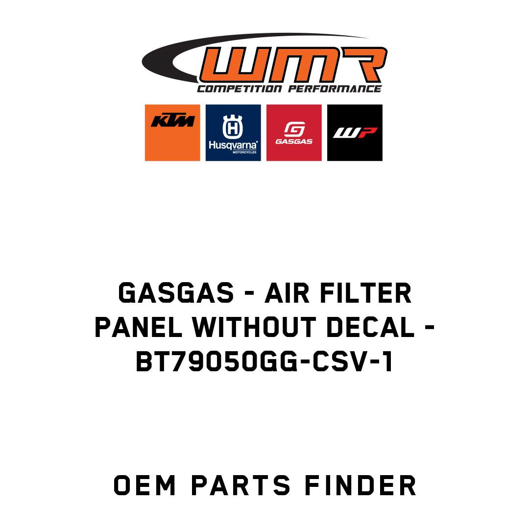 Air filter panel without decal