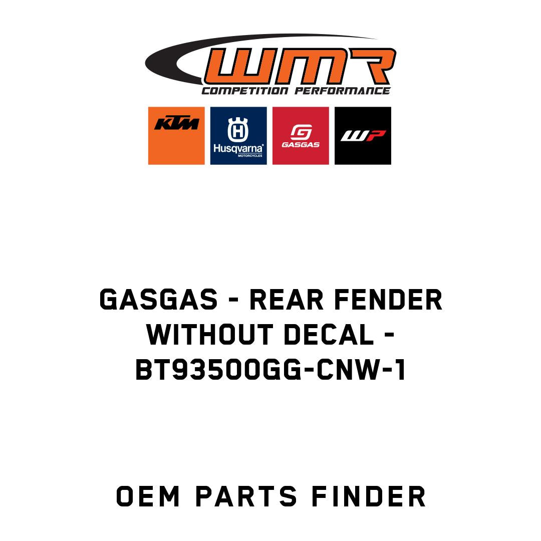 Rear fender without decal