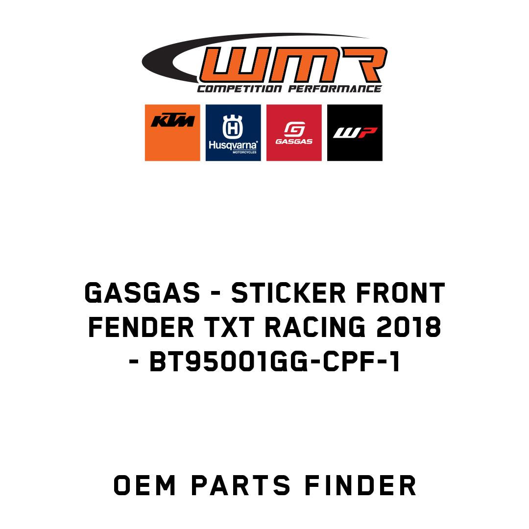sticker front fender txt racing 2018