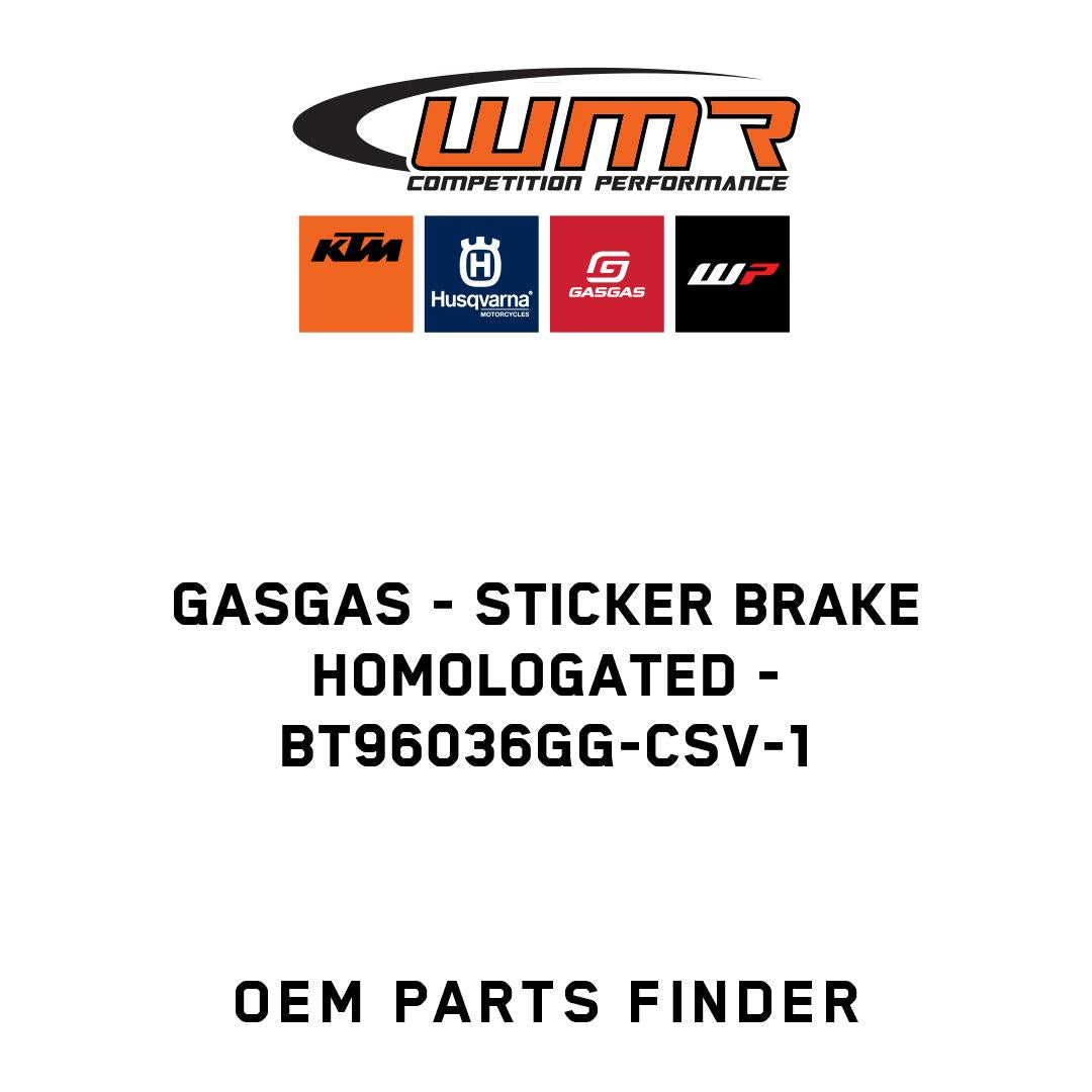Sticker brake homologated