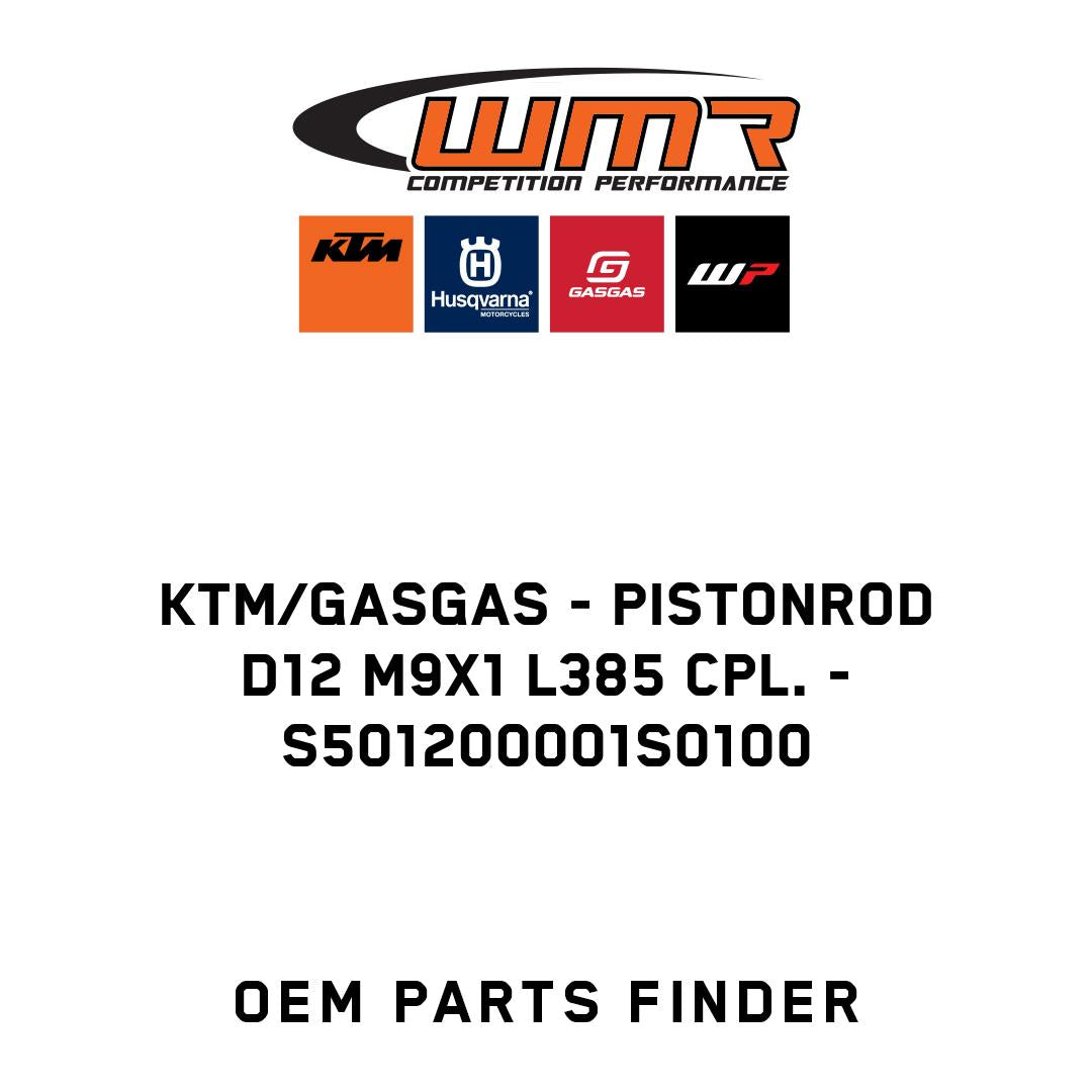 Pistonrod D12 M9x1 L385 cpl.