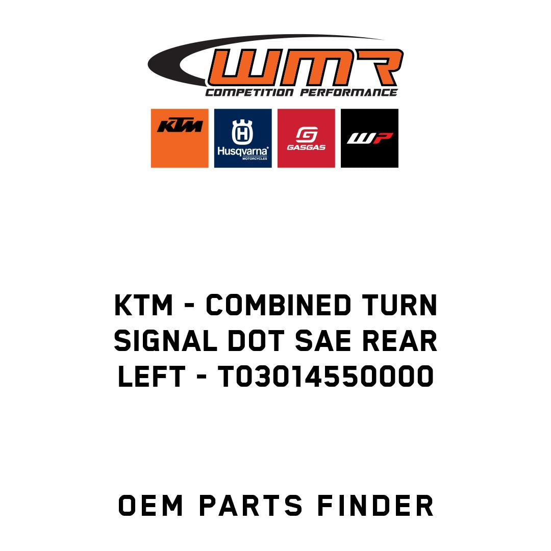 Combined turn signal DOT SAE rear left