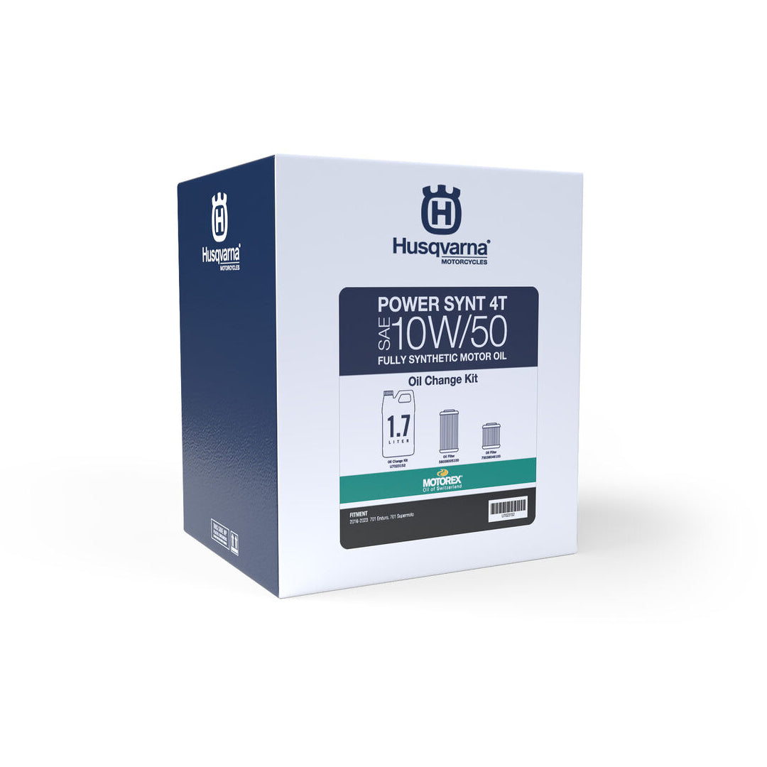 Husqvarna oil change kit packaging on a white background