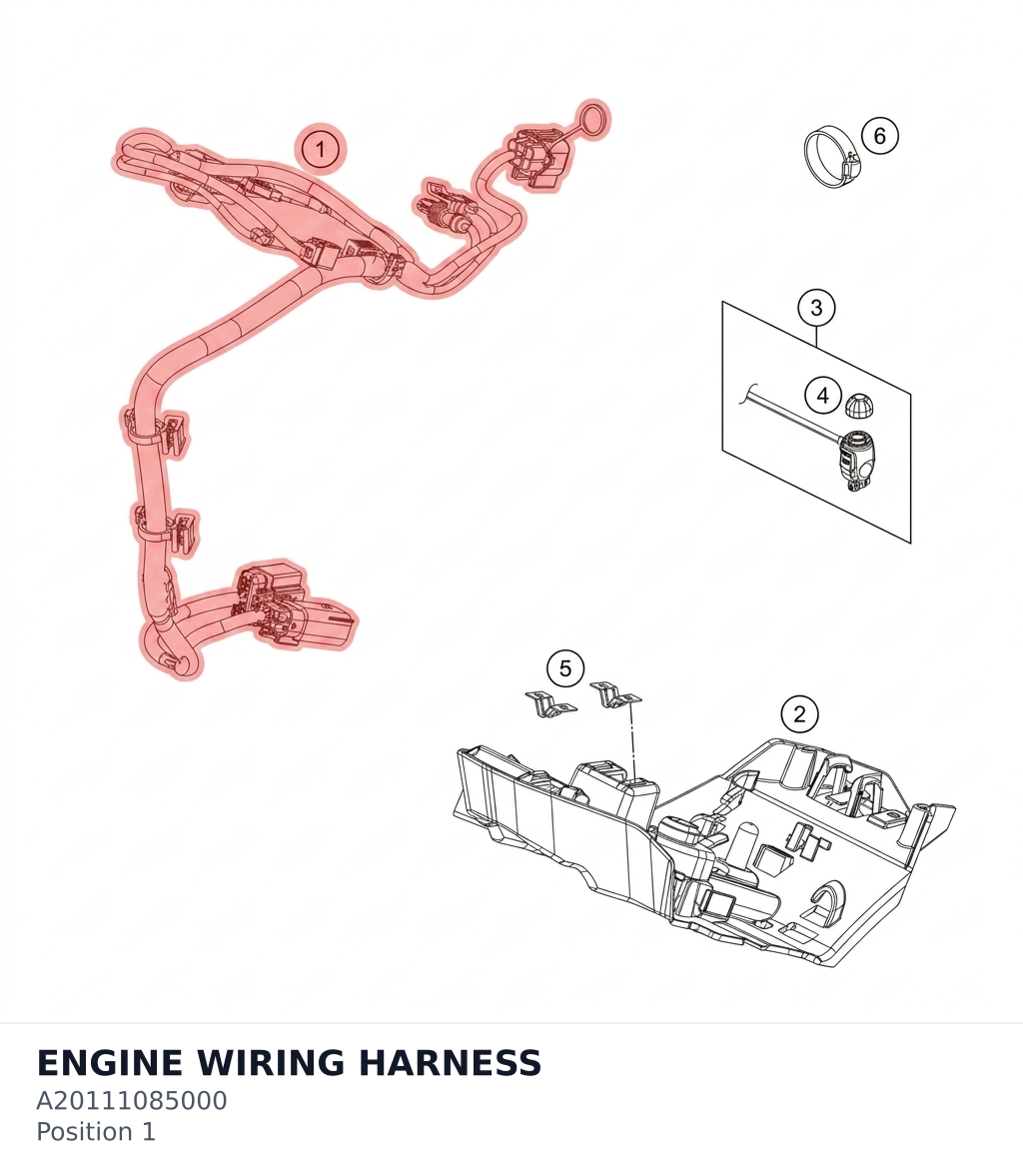 Diagram preview: ENGINE WIRING HARNESS (A20111085000)