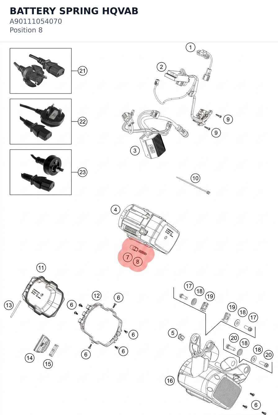 Diagram preview: BATTERY SPRING HQVAB (A90111054070)