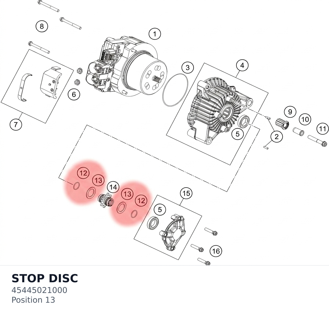 Diagram preview: STOP DISC (45445021000)