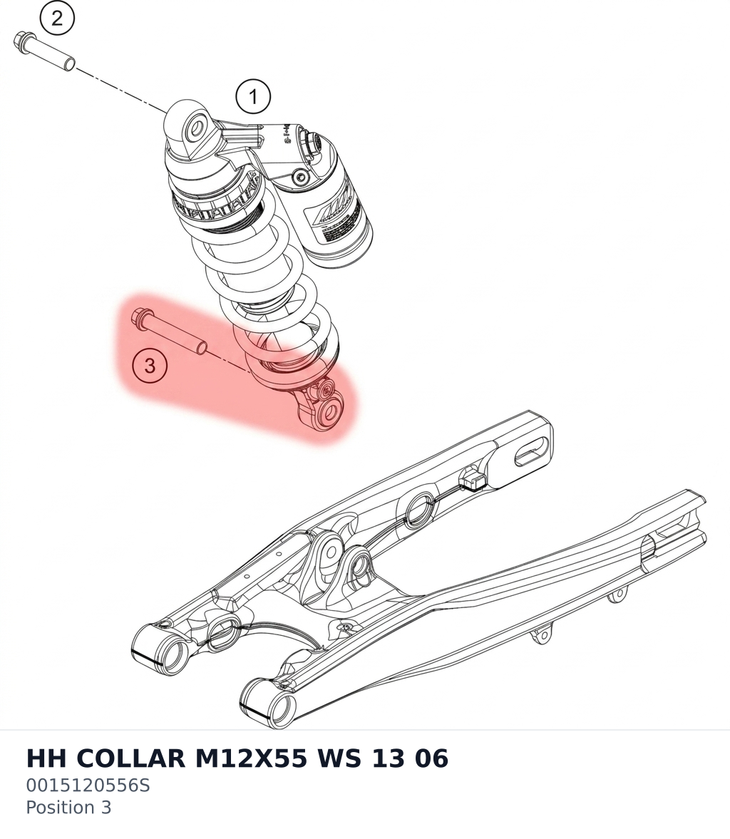Diagram preview: HH COLLAR M12X55 WS 13      06 (0015120556S)