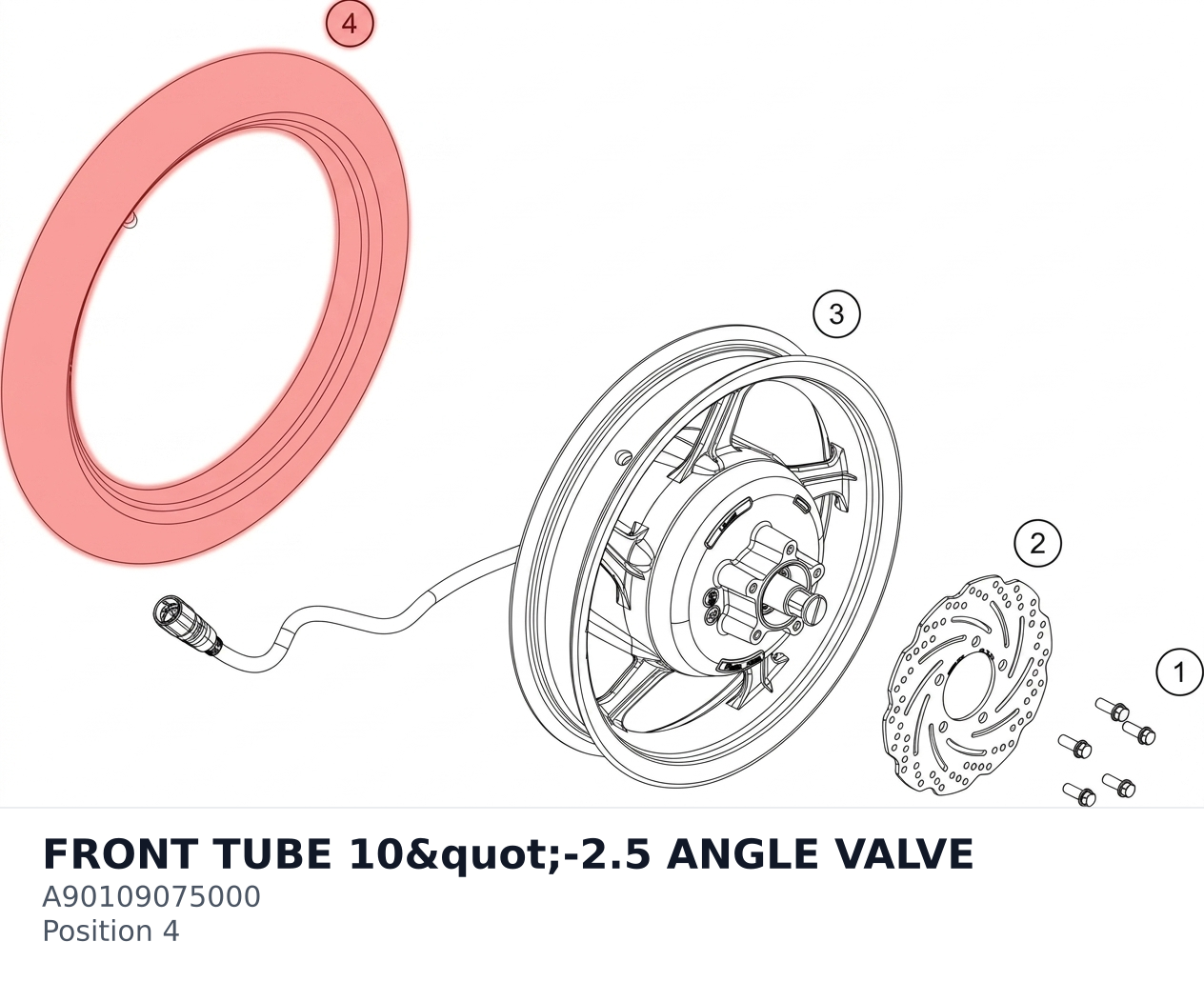 Diagram preview: FRONT TUBE 10"-2.5 ANGLE VALVE (A90109075000)