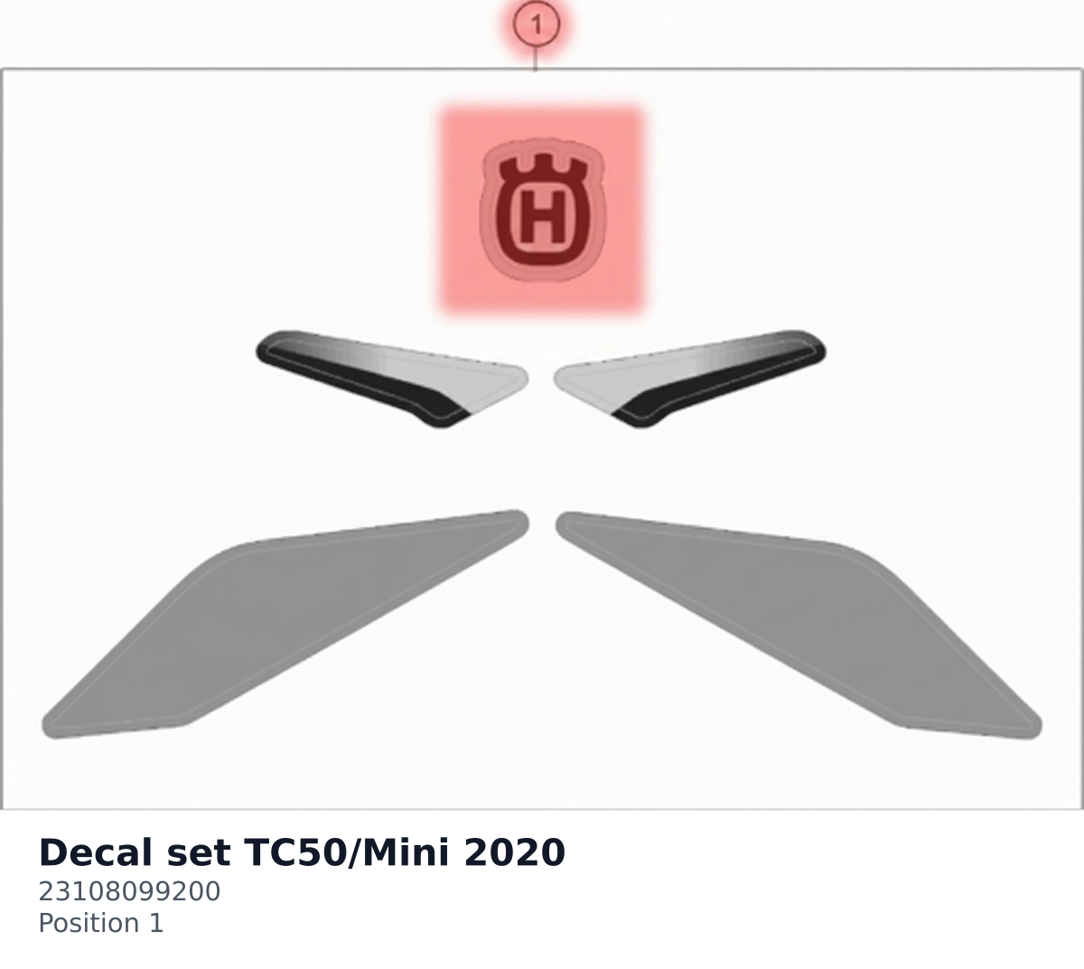 Diagram preview: Decal set TC50/Mini 2020 (23108099200)