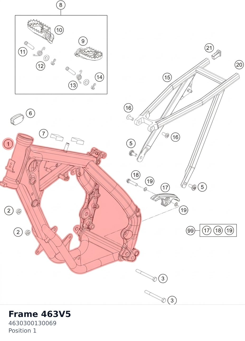 Diagram preview: Frame  463V5 (4630300130069)