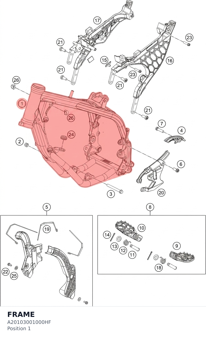 Diagram preview: FRAME (A20103001000HF)