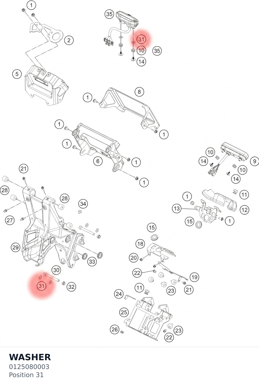 Diagram preview: WASHER (0125080003)
