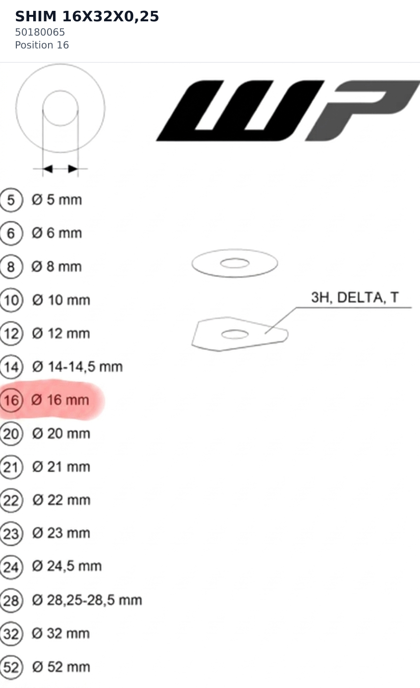 Diagram preview: SHIM 16X32X0,25 (50180065)