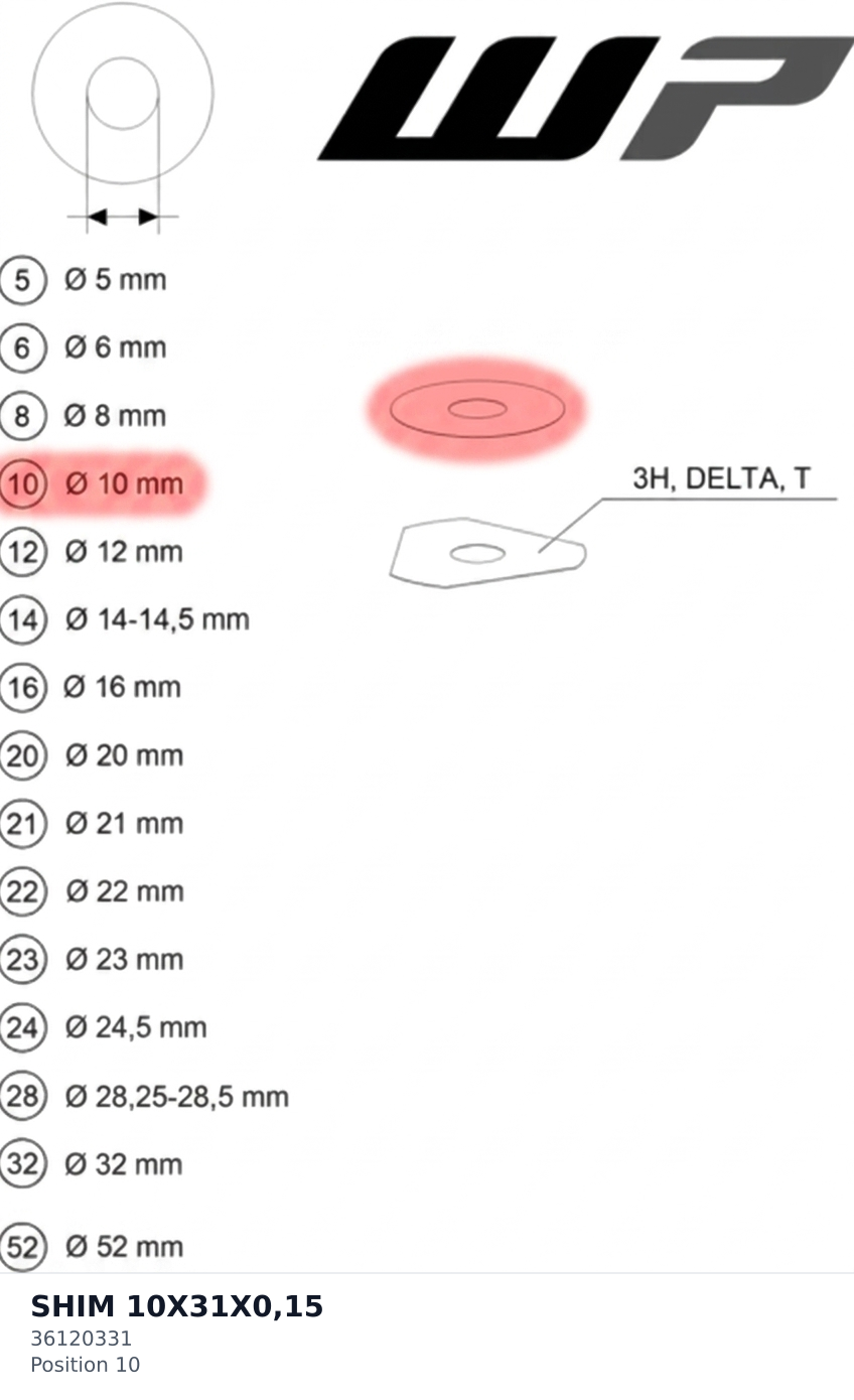 Diagram preview: SHIM 10X31X0,15 (36120331)