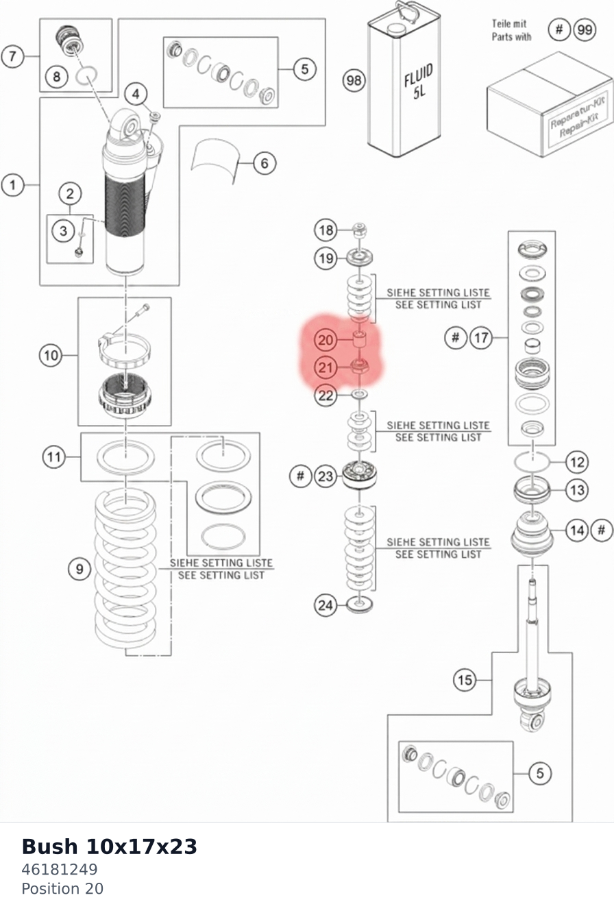 Diagram preview: Bush 10x17x23 (46181249)