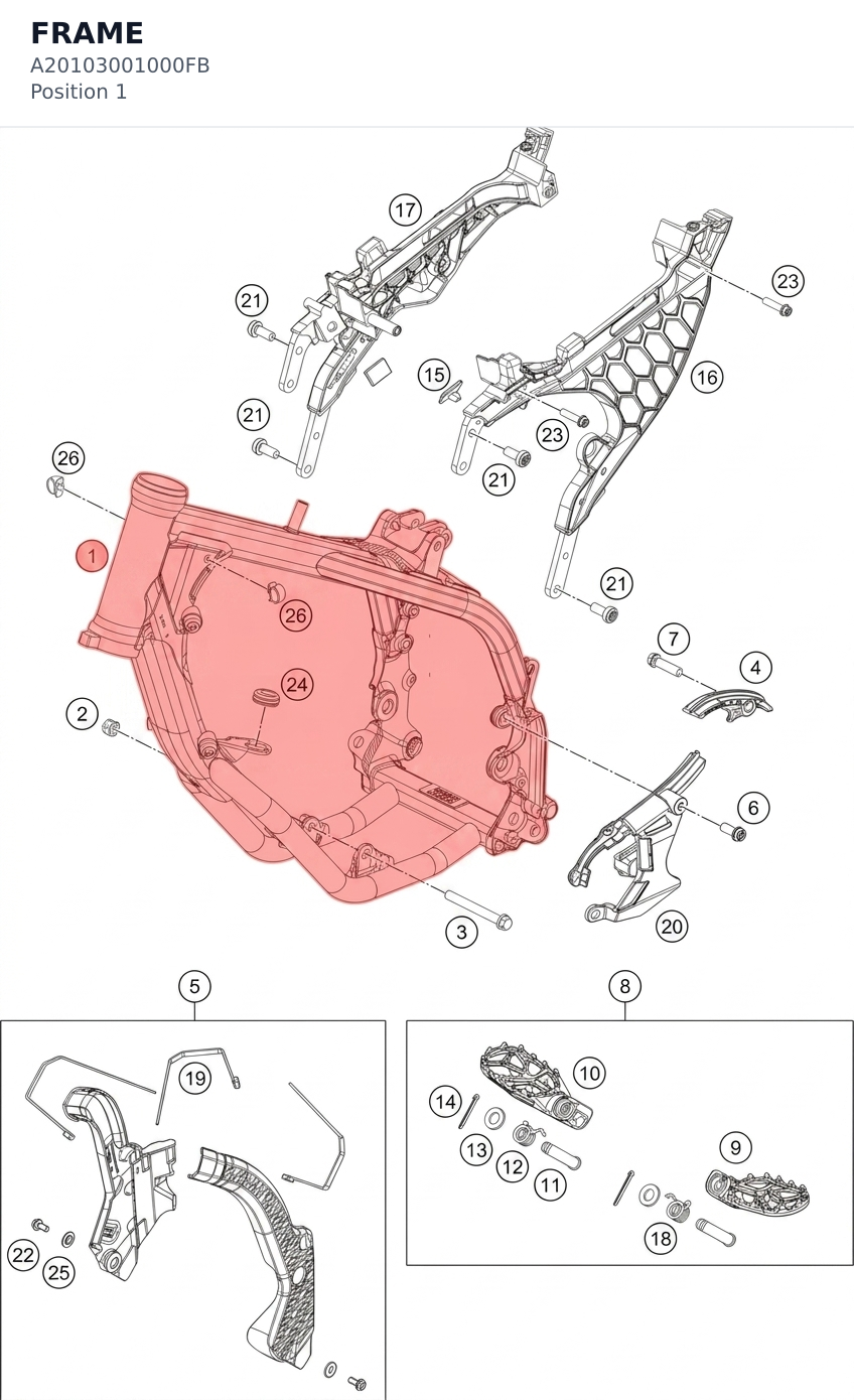 Diagram preview: FRAME (A20103001000FB)