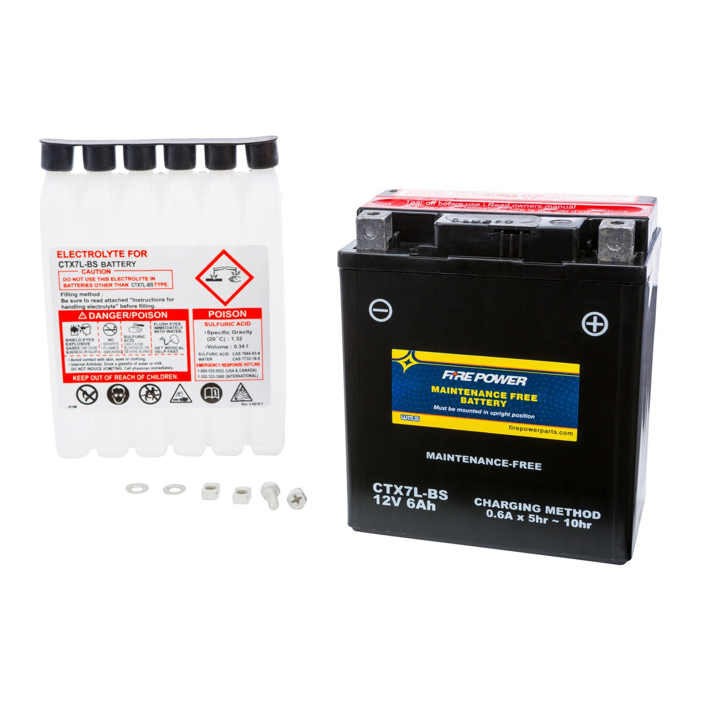 Fire Power Maintenance Free Sealed Battery CTX7L-BS
