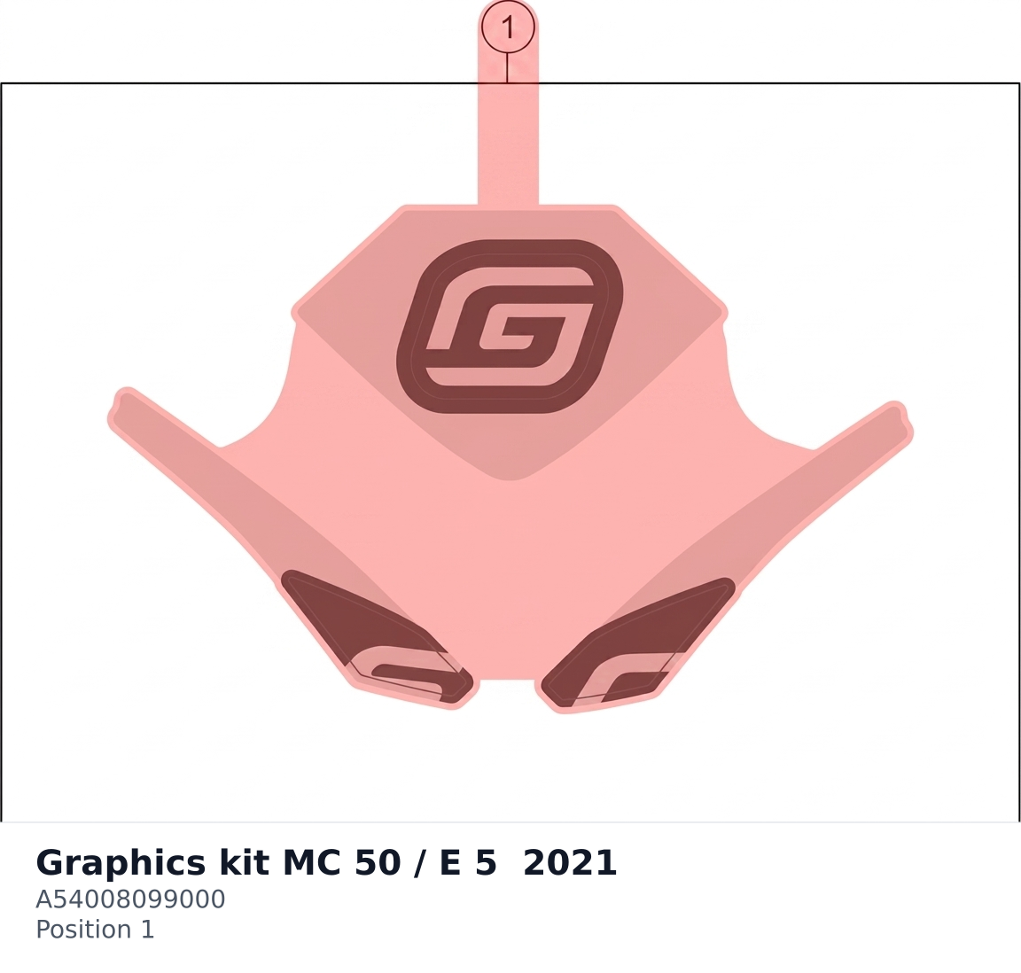 Diagram preview: Graphics kit MC 50 / E 5  2021 (A54008099000)
