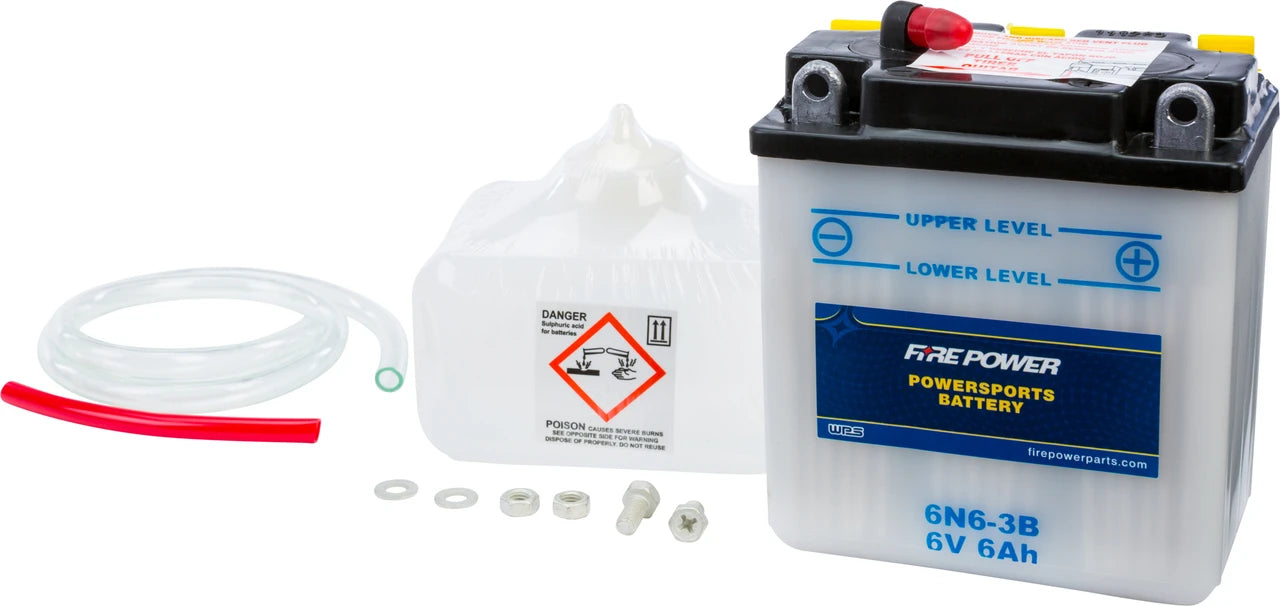 Fire Power 6V Standard Battery with Acid Pack 6N6-3B