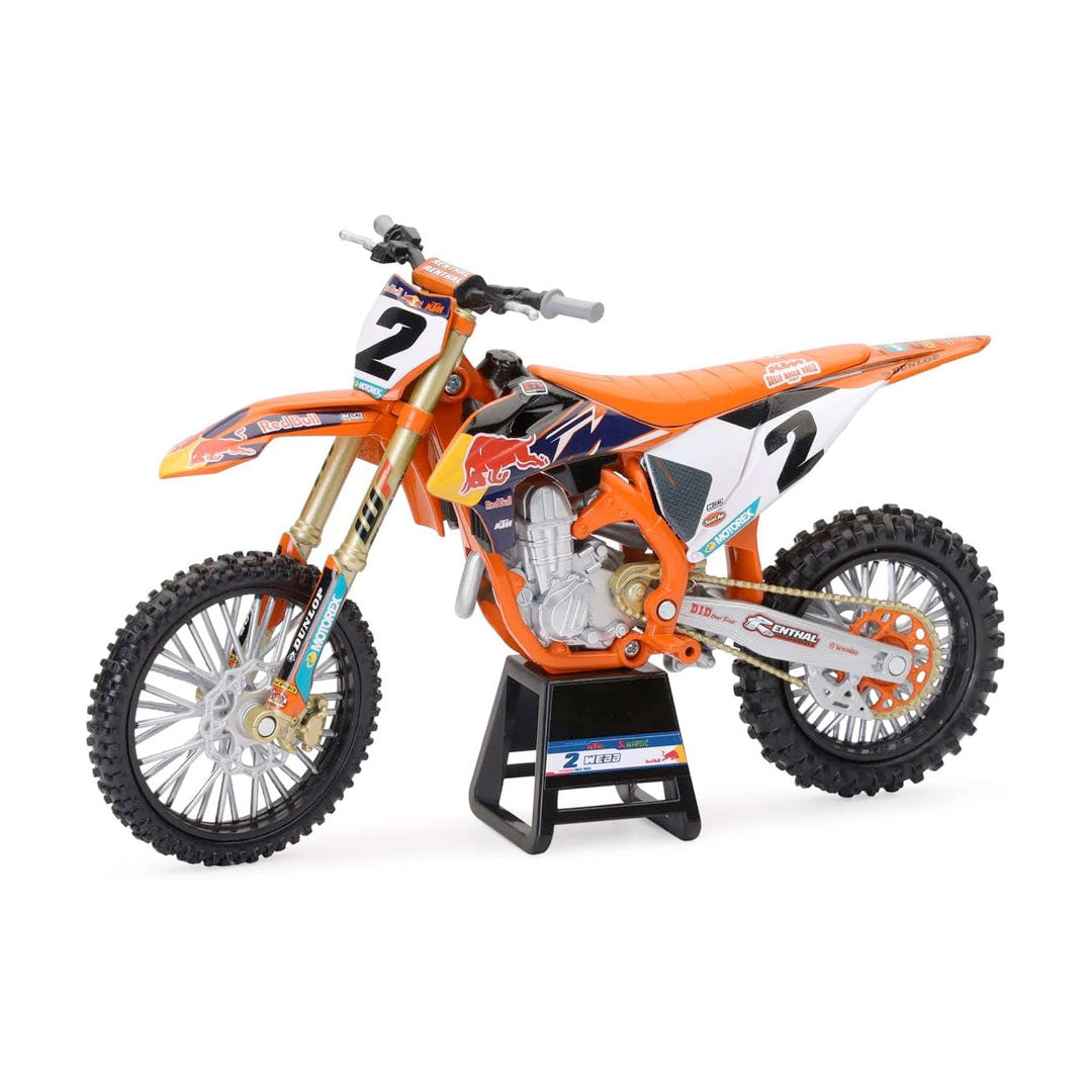 KTM 1:10 Scale DIE CAST NewRay Toy Red Bull KTM Factory Racing 450 SX-F 2019 Rider: Cooper Webb (No. 2) 58353