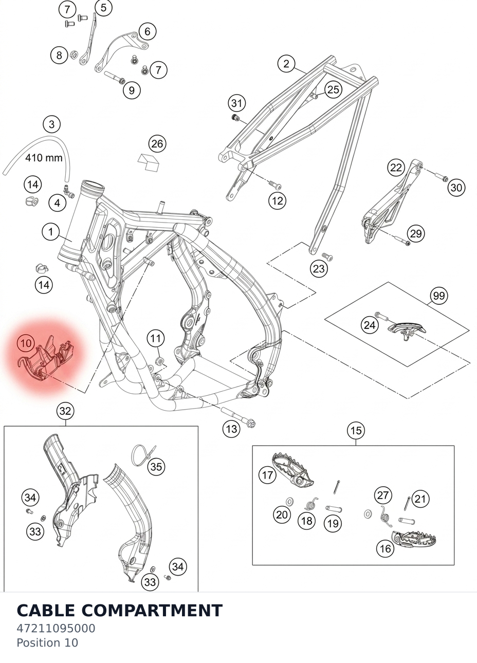 Diagram preview: CABLE COMPARTMENT (47211095000)