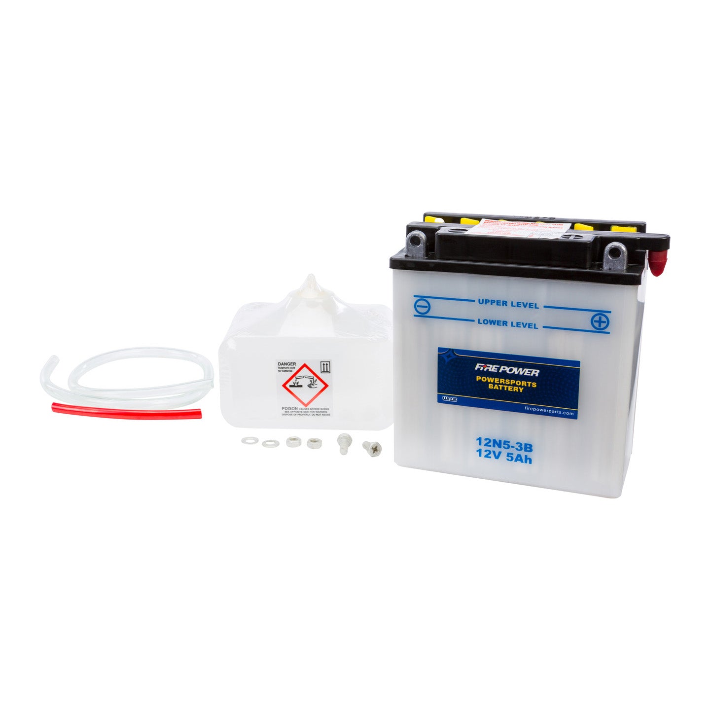 Fire Power 12V Standard Battery with Acid Pack 12N5-3B