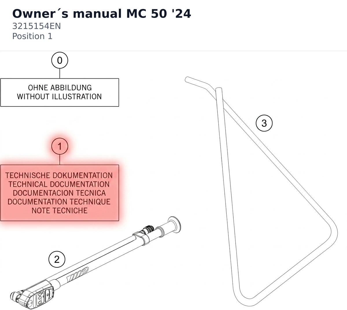 Diagram preview: Owner´s manual MC 50 '24 (3215154EN)