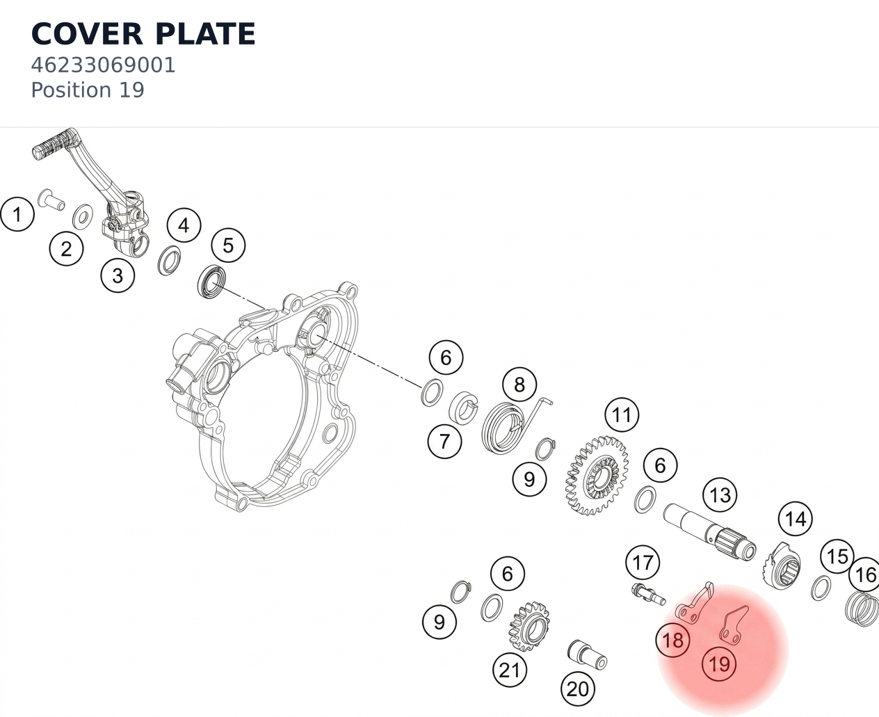 Diagram preview: COVER PLATE (46233069001)