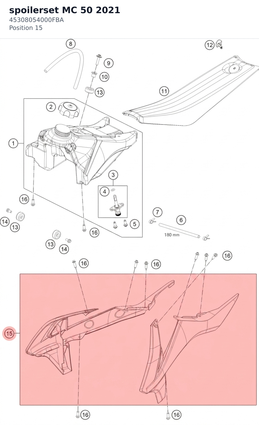 Diagram preview: spoilerset MC 50 2021 (45308054000FBA)