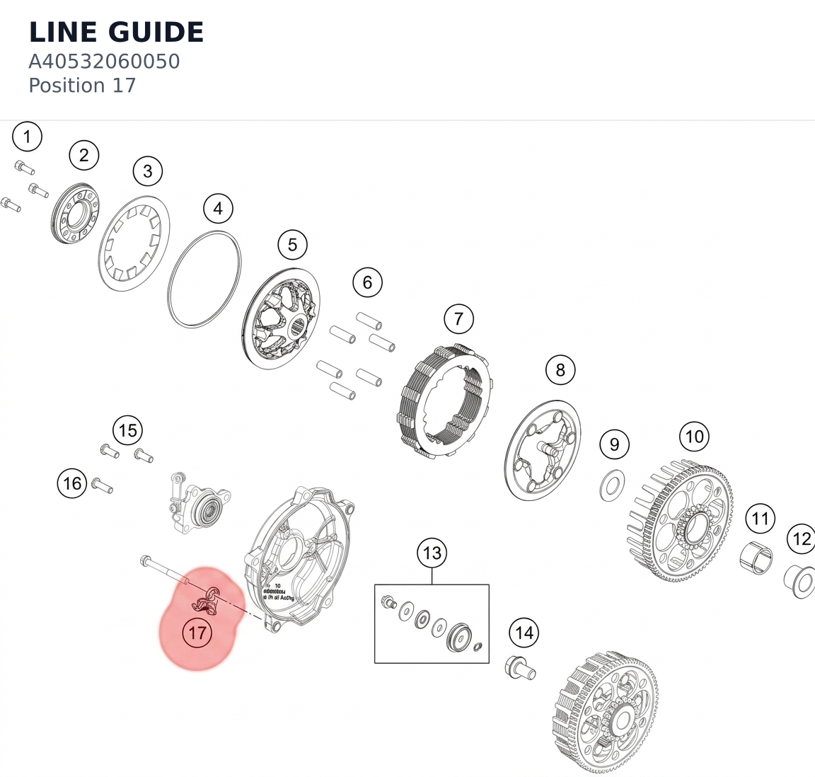 Diagram preview: LINE GUIDE (A40532060050)