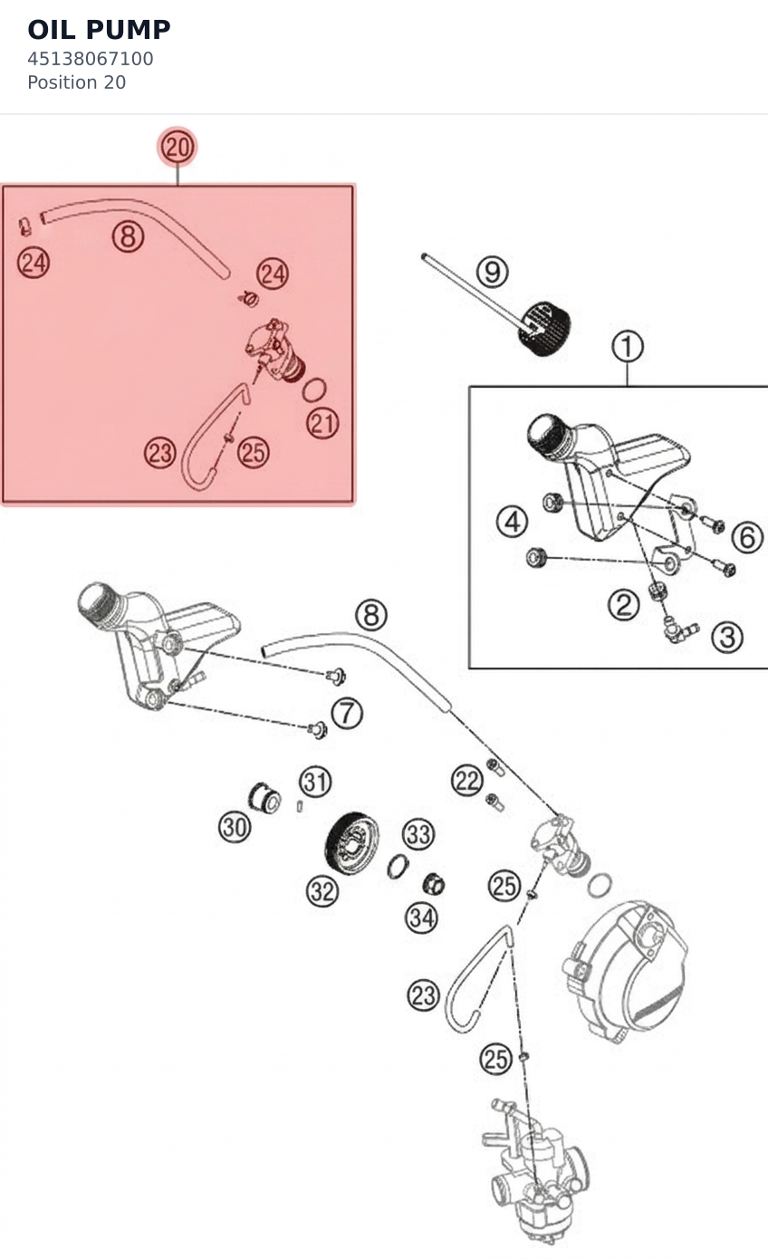 Diagram preview: OIL PUMP (45138067100)