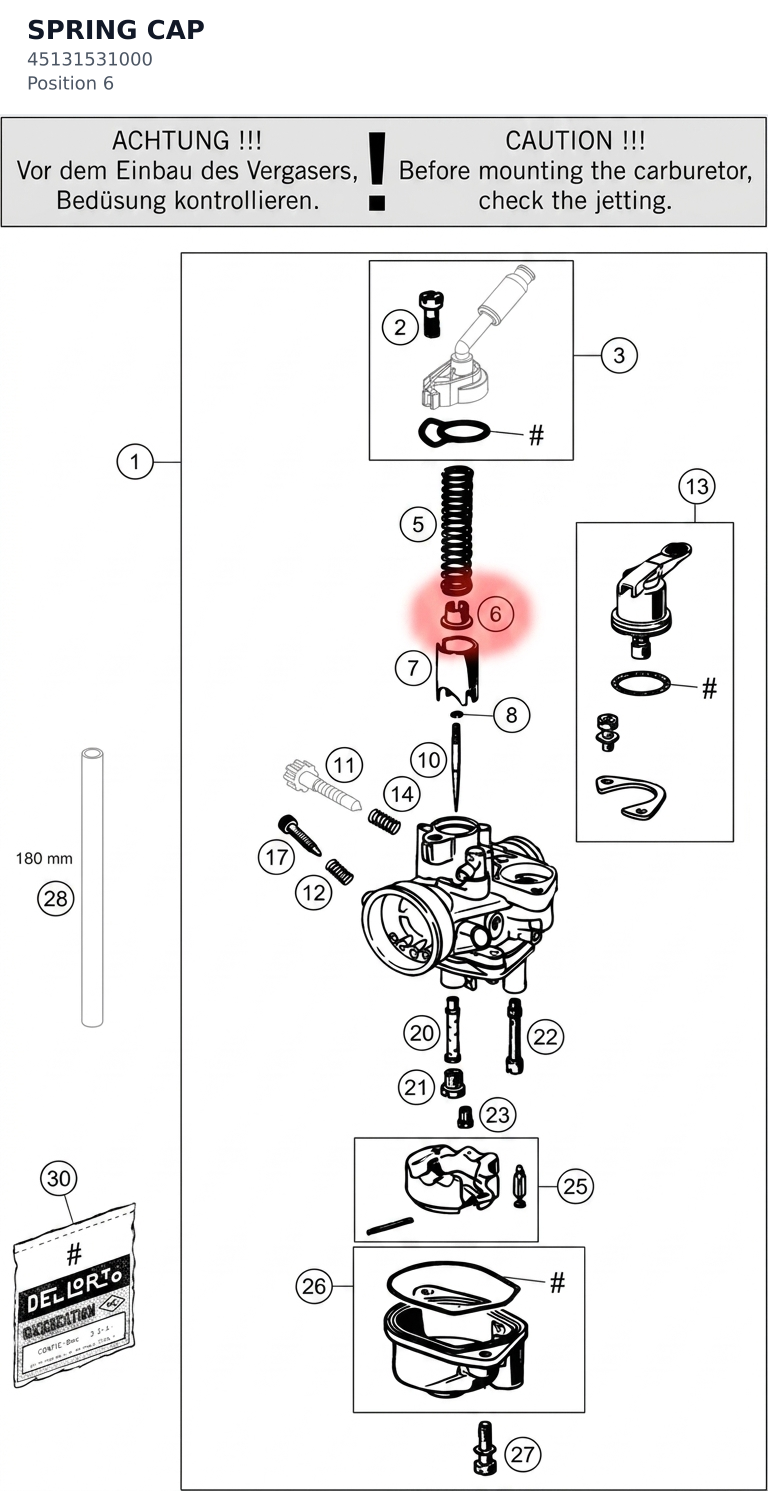 Diagram preview: SPRING CAP (45131531000)