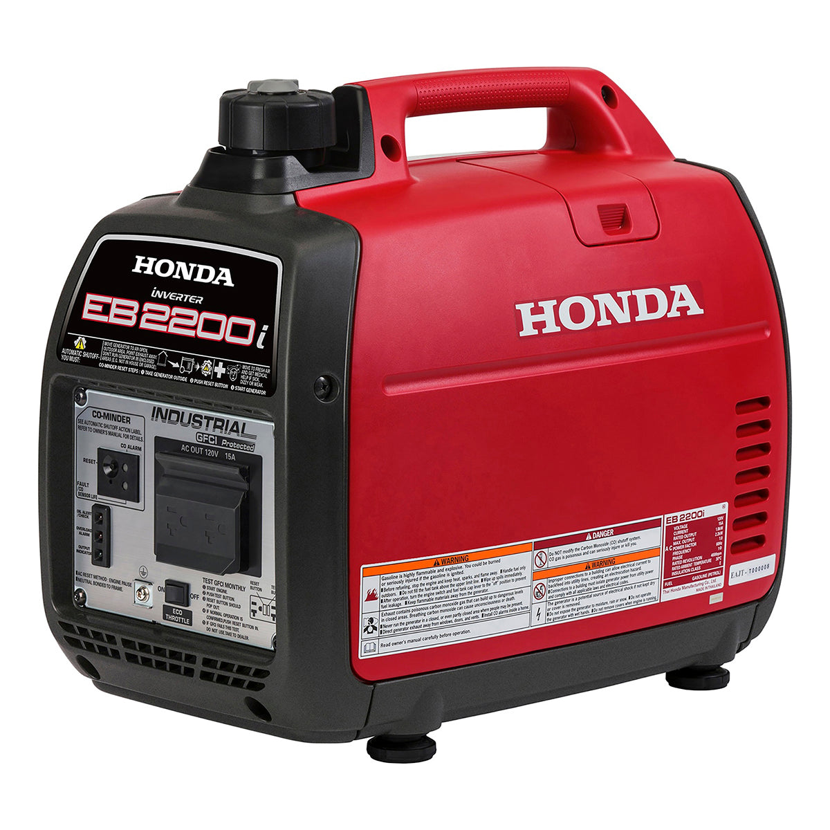 Left side profile of the Honda EB2200i jobsite generator