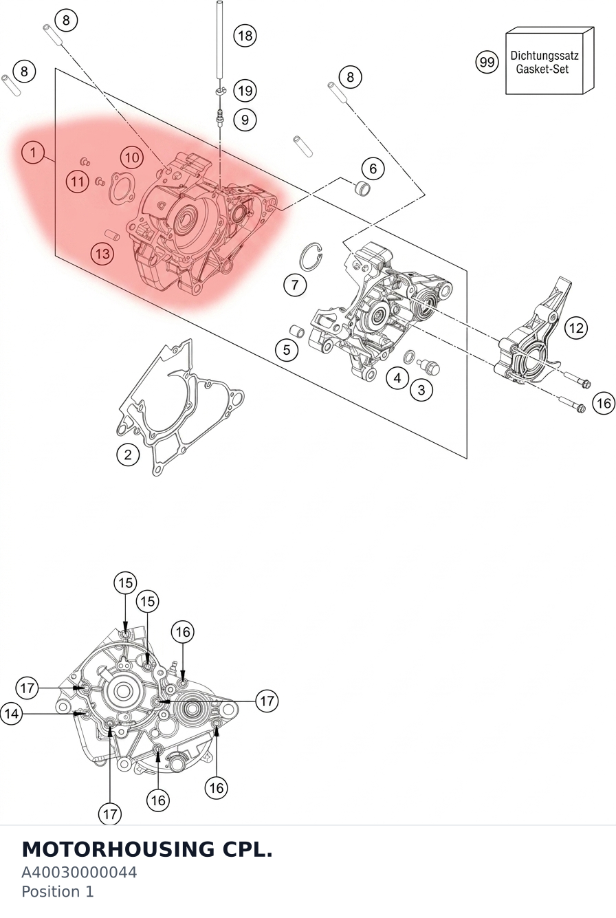 Diagram preview: MOTORHOUSING CPL. (A40030000044)