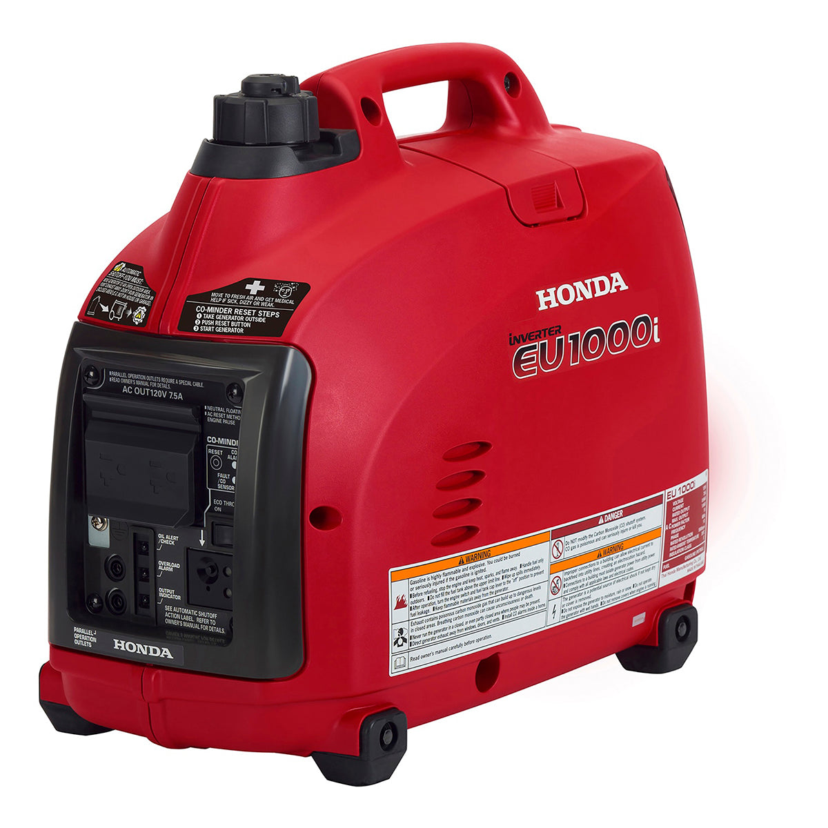 Left side profile of the Honda EU1000i portable generator